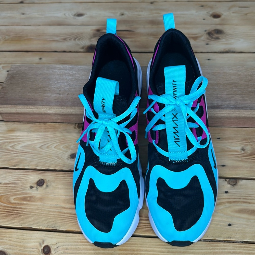 Nike Air Max Infinity Youth Teal Purple Black Sz 6.5Y women’s Sz 7.5